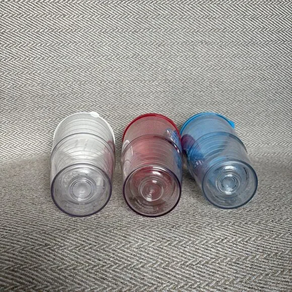 Tervis Tumbler 24oz Clear Cup Lot Of 3 USA Bangles Sandals - Picture 3 of 3